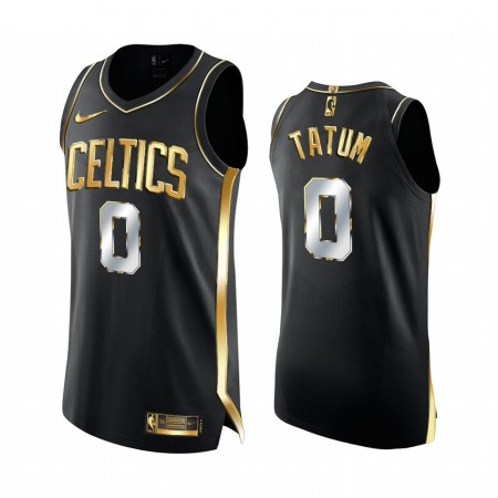 Maglia NBA Boston Celtics Jayson Tatum 0 2020-21 Nero Golden Edition Swingman - Uomo